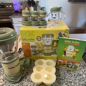 Baby Bullet Green and Cream Kids Food Processor Set